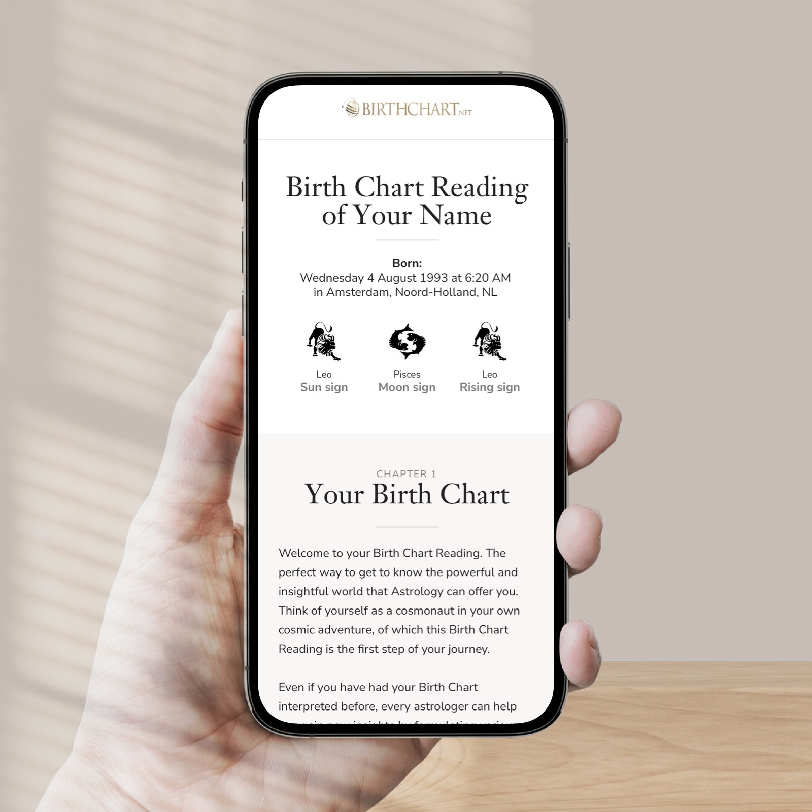 Birth Chart Horoscope Online Version