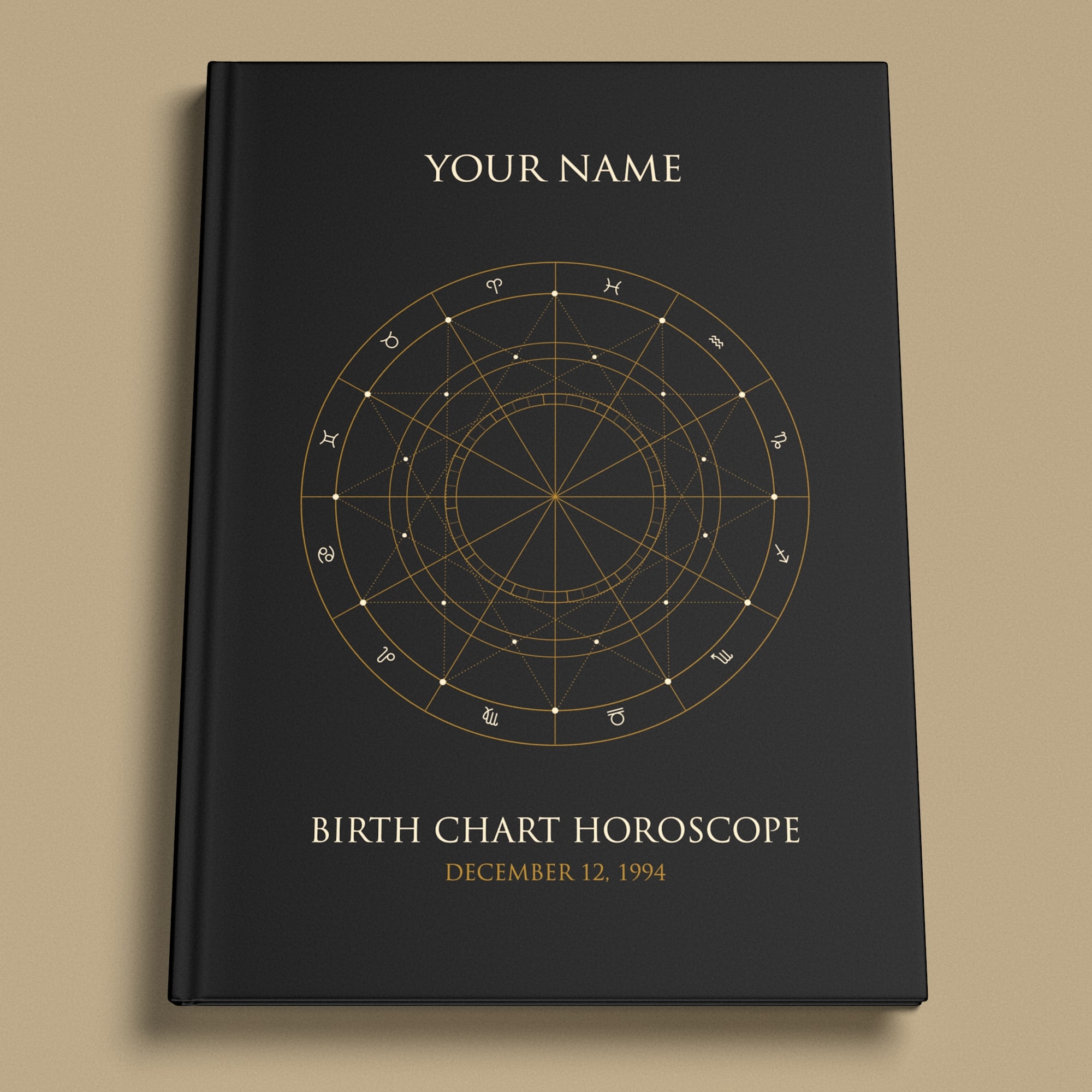 thumbnail image 2 of Zodiac Star Sign Birth Chart Print - Astrology Horoscope Wall Art, Contemporary 2 of 4